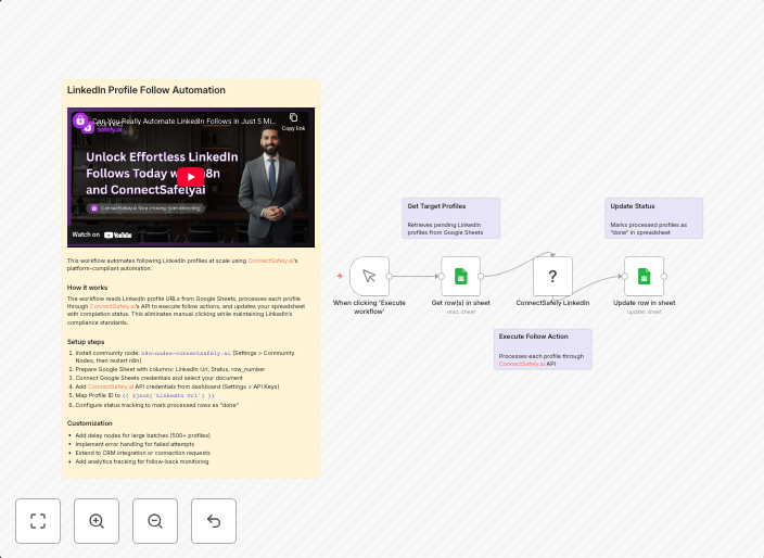 Automate LinkedIn Profile Following with Google Sheets and ConnectSafely