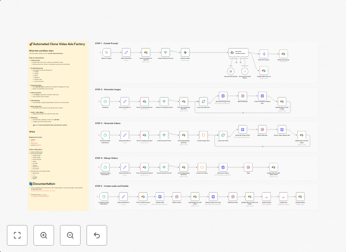 Create automated video ad clones with NanoBanana, Kling, Airtable and Blotato
