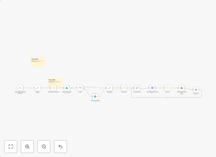 Export PDF invoices from SmartBill to Google Drive