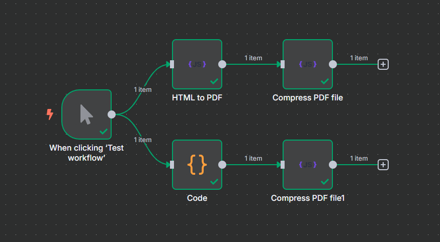 Convert HTML to PDF and compress files with CustomJS API