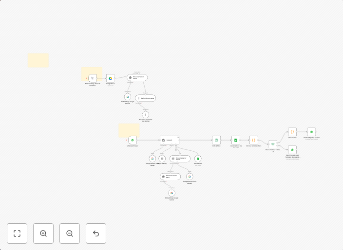 WhatsApp AI assistant for Q&A & bookings with Gemini, Pinecone & Google Sheets