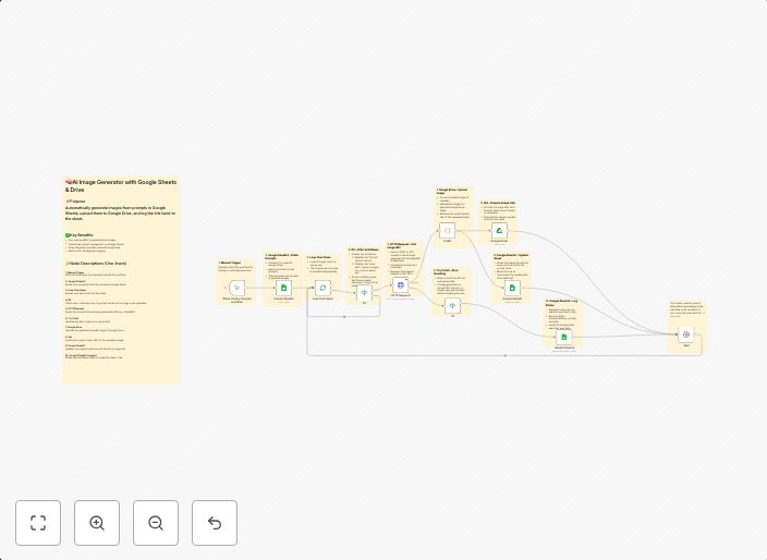 Generate & upload images with Image-to-Image GPT, Google Sheets & Drive