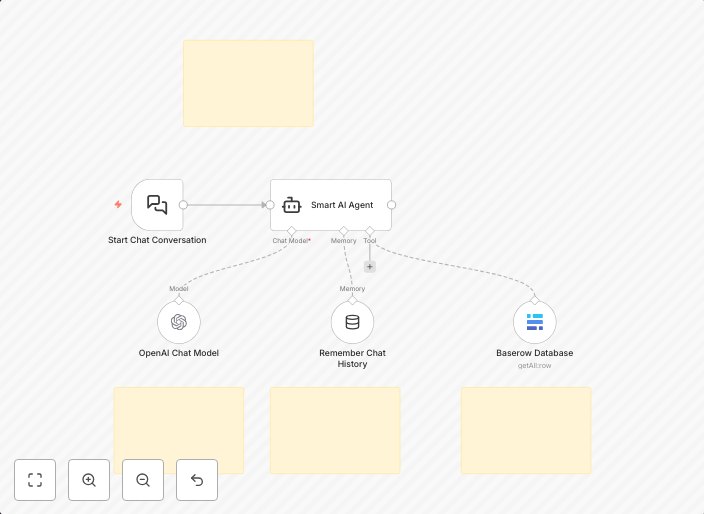 AI chatbot that queries Baserow database with OpenAI GPT-4 mini