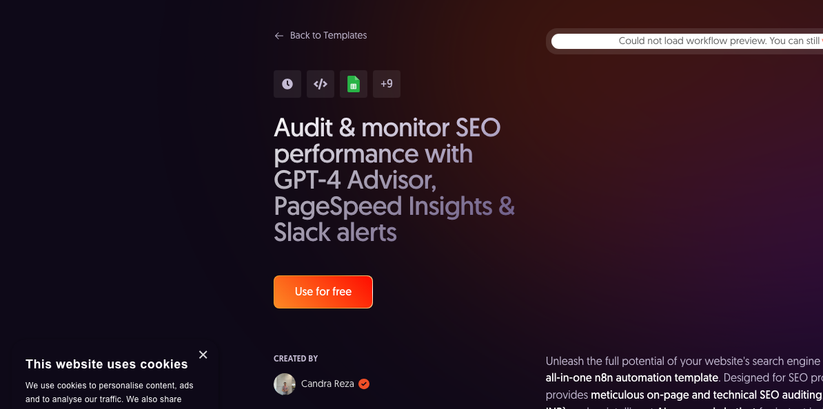 Audit & monitor SEO performance with GPT-4 Advisor, PageSpeed Insights & Slack alerts