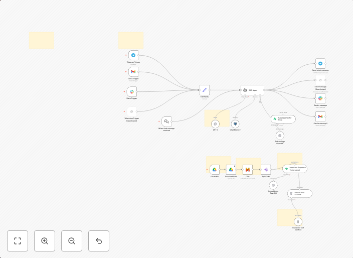 Chat with documents via RAG: Google Drive to GPT-5 with Supabase vector database