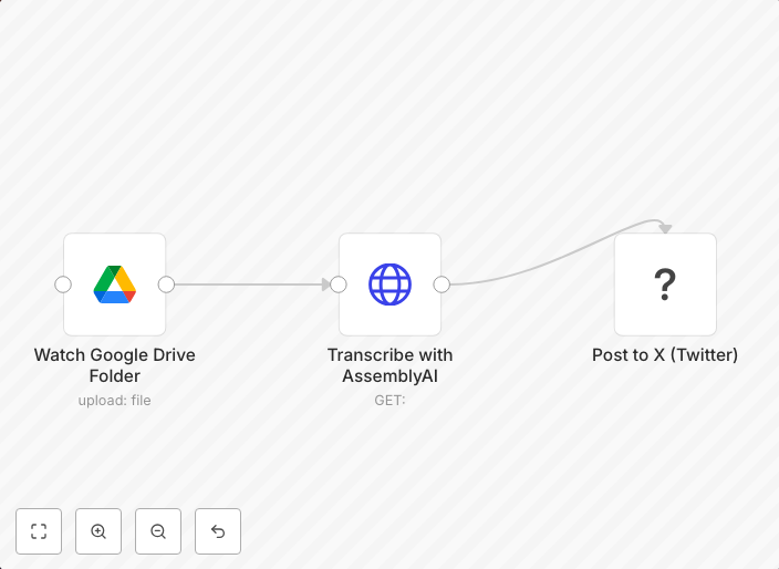 🎙️ Convert voice notes to X posts with Google Drive and AssemblyAI