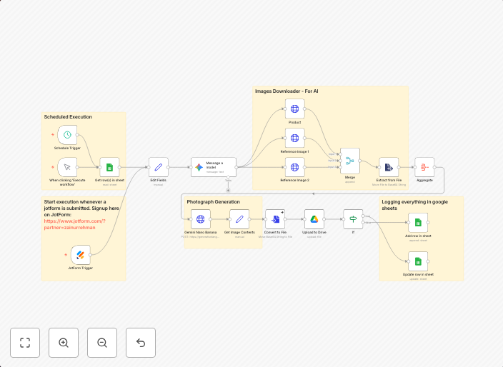 Generate AI product photos using Gemini Nano Banana with Jotform & Google Sheets